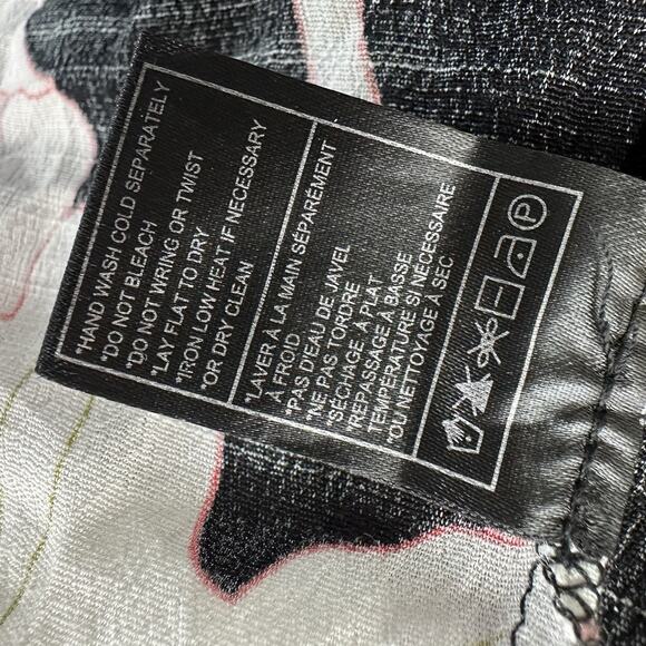 Cupcakes And Cashmere Womens Peplum Floral Tie Front Scoop Neck top Blouse M - Picture 5 of 5